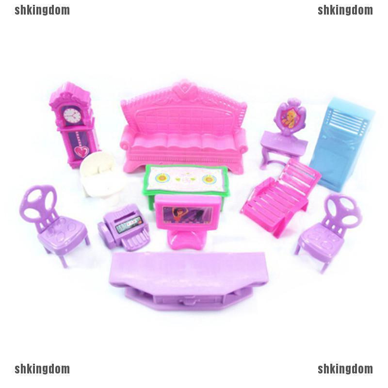 SHKINGDOM ของเล่นตุ๊กตาเฟอร์นิเจอร์พลาสติกสำหรับเด็ก