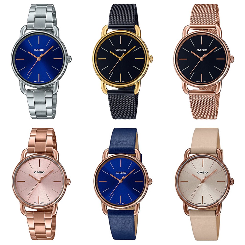 แท้ศูนย์ (กล่องดำ) นาฬิกา Casio ผู้หญิง รุ่น LTP-E412 LTP-E415 LTP-e415 LTP-E412PG-4A ของแท้รับประกันศูนย์ 1 ปี