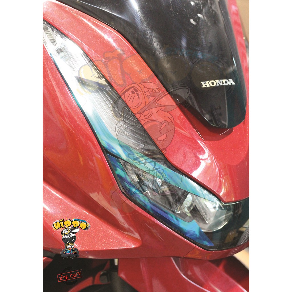 สติ๊กเกอร์ฟิล์มไฟหรี่ PCX160 AII NEW สีน้ำเงิน ปรอท