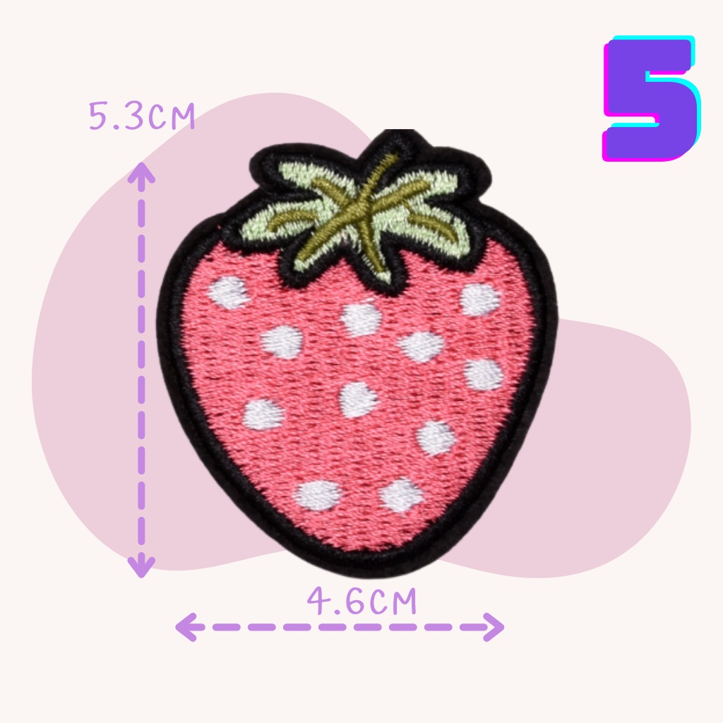 😄10บาททุกชิ้น😀ตัวรีดติดเสื้อ UC44 DIY:อาร์มติดเสื้อ ลายสตอเบอรี่ ลูกอม เชอรี่ ใช้เตารีดรีดติดลงผ้าได้เลย ง่ายมากๆๆค่ะ - รูปที่ 6