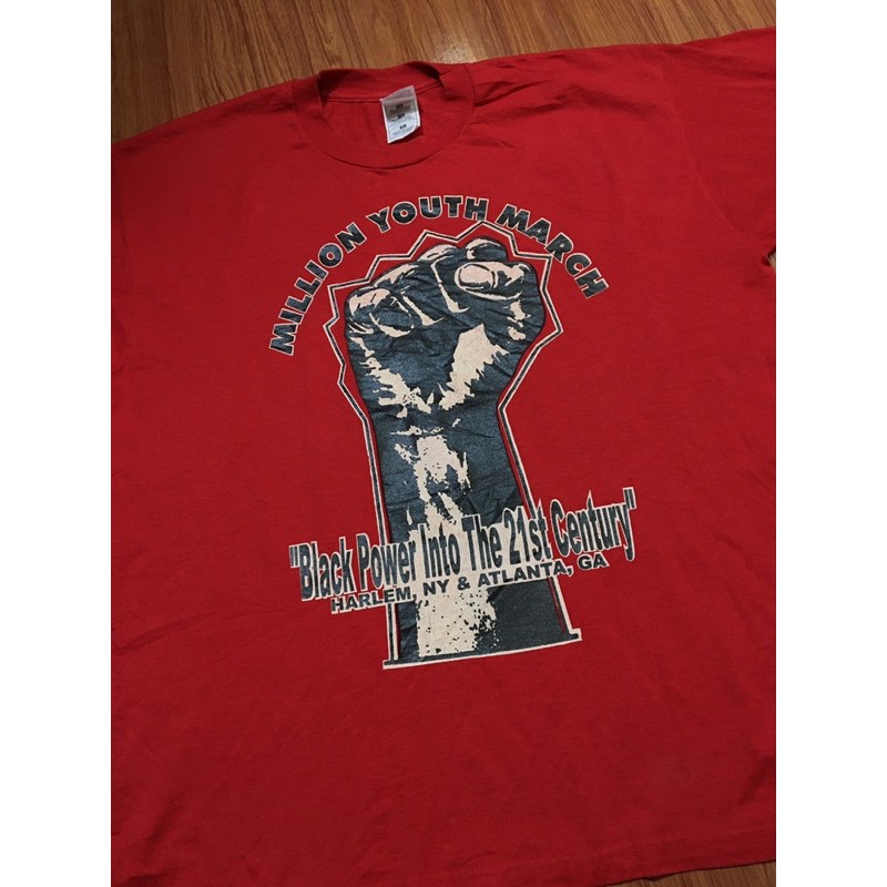 เสื้อ VINTAGE 90s MILLION YOUTH MARCH Size XL มือ2