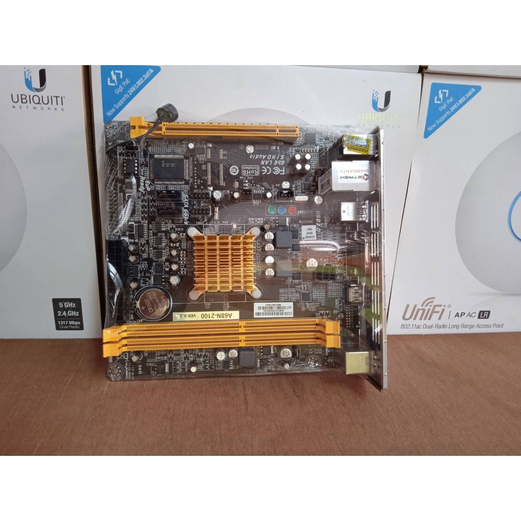 เมนบอร์ด BIOSTAR A68N CPU AMD E1-2100 APU แรม DDR3 มีฝาหลัง สวยพร้อมใช้ (สินค้าส่งเร็ว100%ไม่ต้องรอน