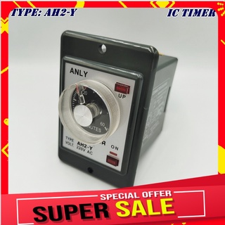 TYPE: AH2-Y ANLY IC TIMER ไทม์รีเลย์ AC220V 5A TIME: 60M