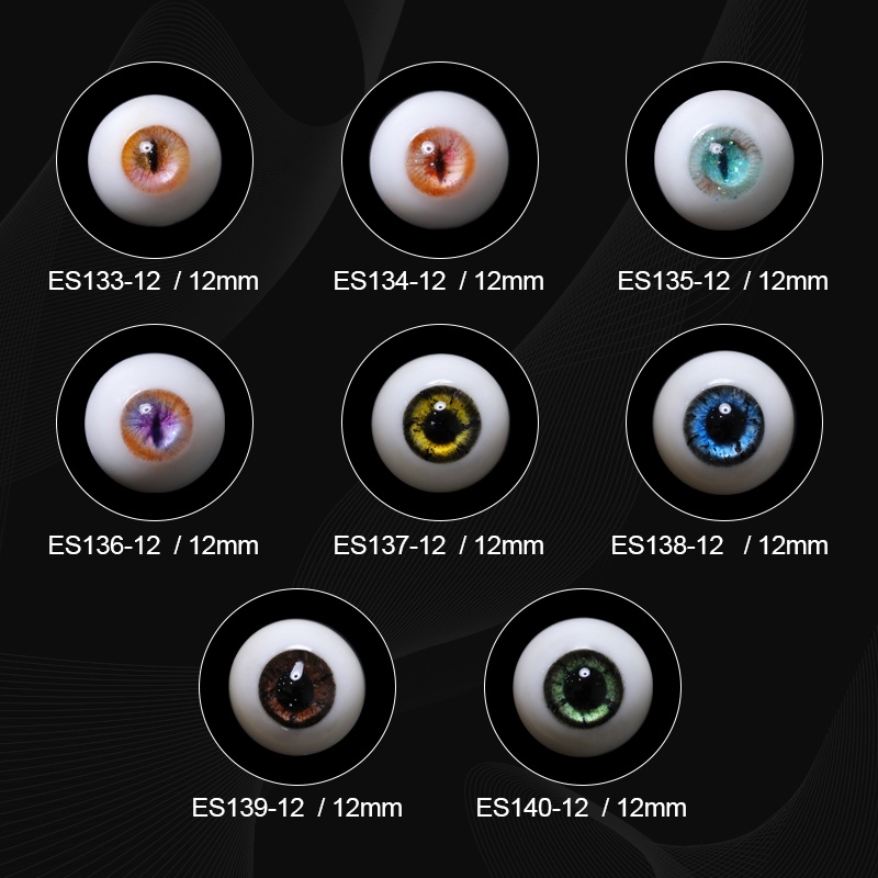 Bjd Eyes เรซิ่น Eyeball 12 มม. Handscraft Colourful ตุ๊กตาอุปกรณ์เสริม 1/3 1/4 1/6