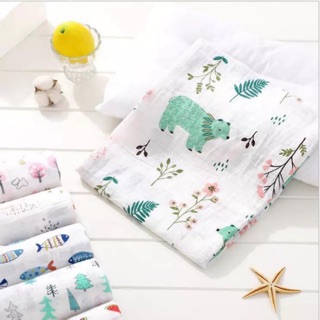 Muslin cotton ผ้าห่อตัวเด็ก ผ้ามัสลิน