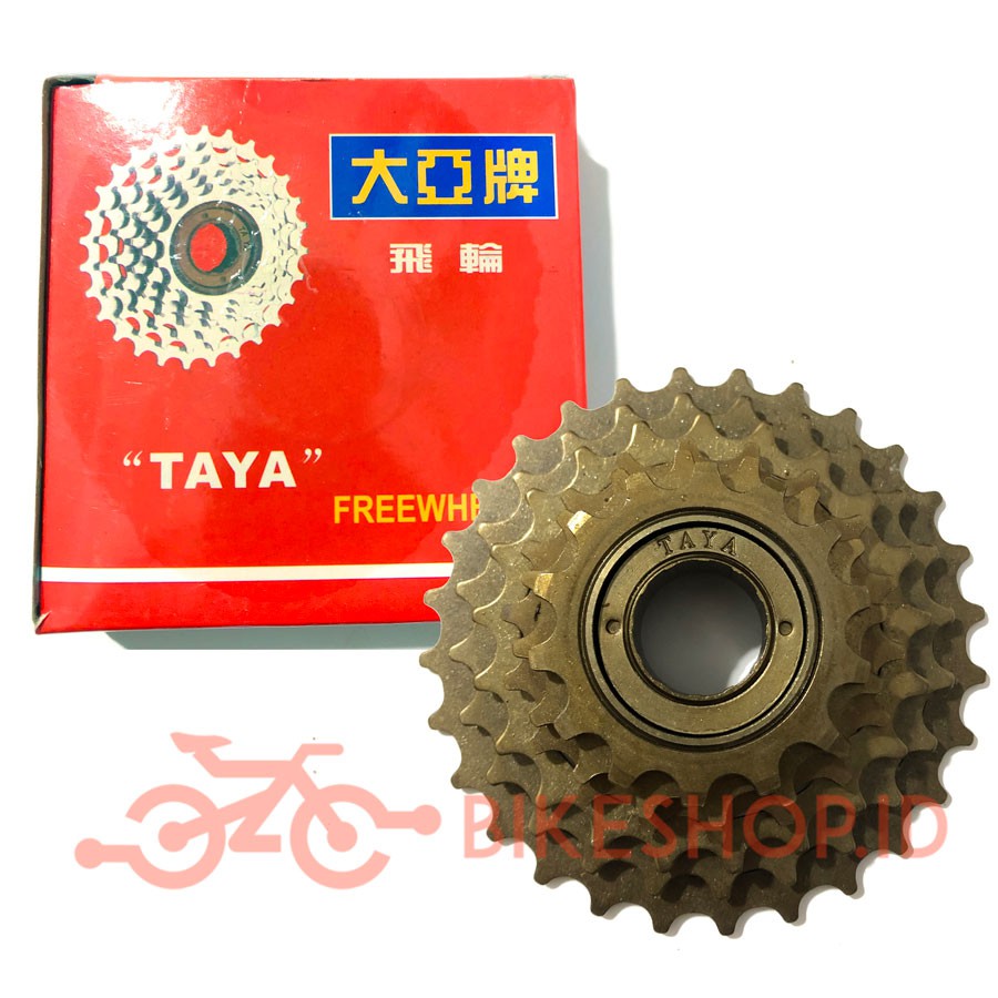 FreeWheel / Sprocket Gear TAYA Bicycle 6S สีน้ําตาล | 1/2" x 3/32" x 6 สปีด | คุณภาพสูง