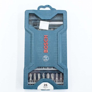 กล่องแตก***ชุด X-Line 25Pcs Blue ดอกไขควงก้านหกเหลี่ยม 1/4" HEX ดอกยาว 25มม 50มม Bosch