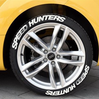 สติกเกอร์ตัวอักษร SPEED HUNTERS 1 ล้อ ดัดแปลง สําหรับตกแต่งยางรถจักรยานยนต์ รถยนต์ 1 ชุด