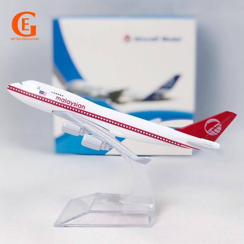 16cm Alloy Malaysia Airlines Boeing 747 เครื่องบินรุ่น B747-200 Die-cast เครื่องบินของขวัญ