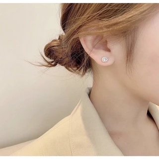 🇹🇭( EF02 )ต่างหูเพชร 6 คู่ ต่างหู รุ่นยอดนิยม เม็ดกลม Diamond Earings