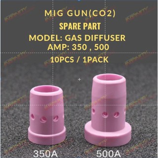 GAS DIFFUSER อะไหล่ปืนเชื่อม MIG ( CO2 ) 350A และ 500A