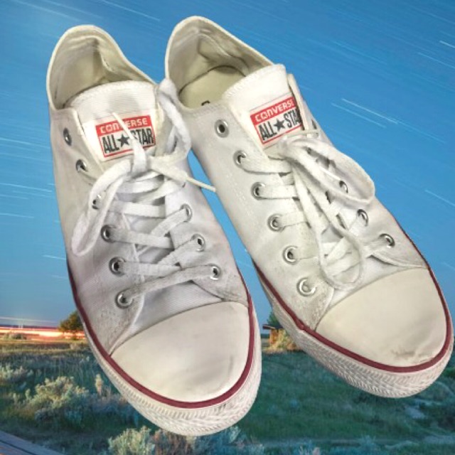 รองเท้า CONVERSE ALL STAR OX-WHITE สีขาว ตัวฮิต ไซส์ 45
