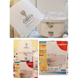 หม้อนึ่งขวดนม แบนด์CAMERA พร้อมระบบฆ่าเชื้อในตัว Steam Sterilizer แถมฟรี!! ขวดนม12oz จำนวน5ขวด