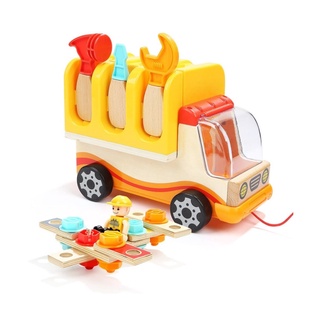 [พร้อมส่ง!!!] Little Engineer Wooden Car รถไม้วิศวกรน้อย รถของเล่น ของเล่นไม้ ของเล่นเสริมพัฒนาการ (แบรนด์ Top Bright)