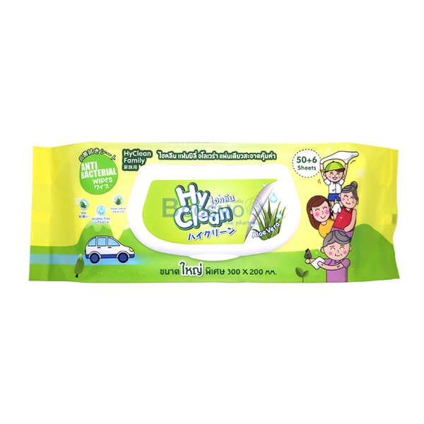 HyClean Family ทิชชู่เปียกทำความสะอาด แผ่นใหญ่ (ขนาด 300×200 Mm ...