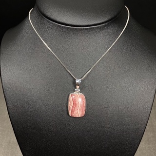 จี้หินเงินแท้ โรโดโครไซด์ (Rhodochrosite Pendant with 925 Silver) 🍣