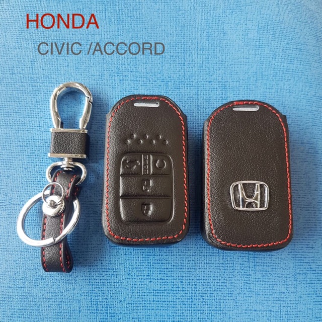 💥ซองหนังรีโมทรถยนต์ HONDA Civic FC/Accord G-9 พร้อมพวงกุญแจ