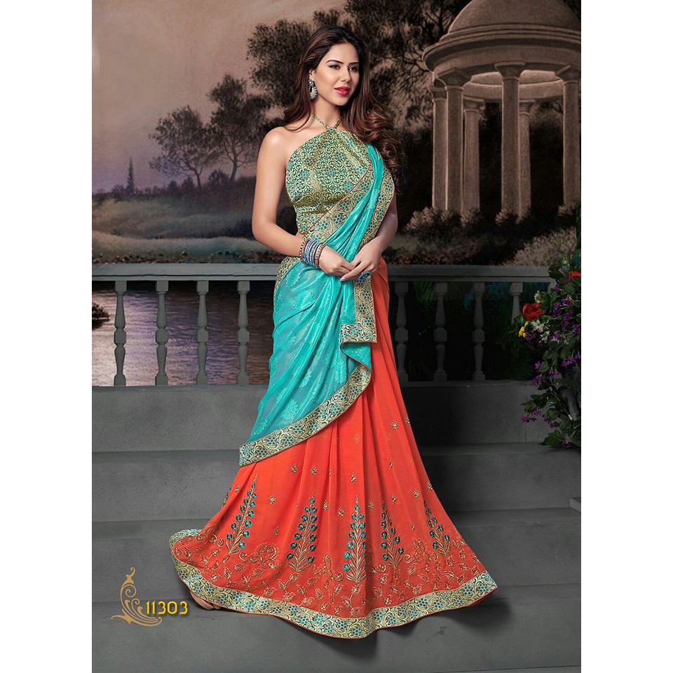 HALF N HALF DINNER SAREES