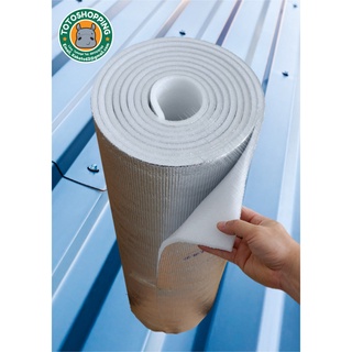 ฉนวนพีอีเคลือบฟอยล์ หนา10mm กว้าง90cm ยาว5m Insulation Epe Foam 10mm 90cm 5m.