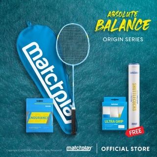 MatchPlay [Free SHUTTLECOCK + GRIP] ORIGIN Racquet Series ไม้แบดมินตัน 5u ฟรี ลูกแบดขนห่าน + กริปพันด้ามไม้แบด ส่งฟรี!!