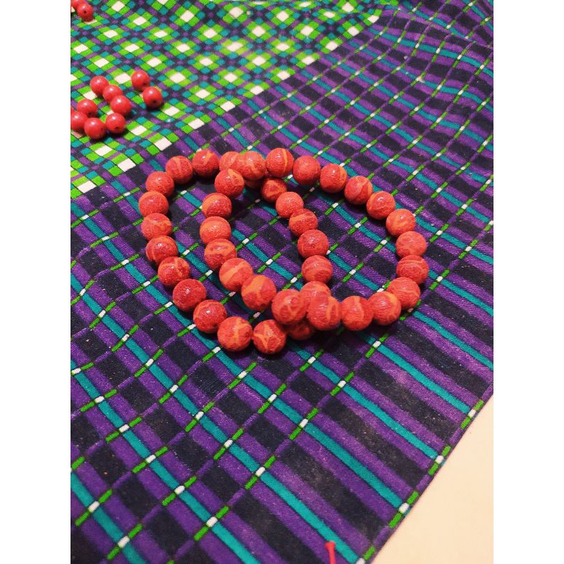 สร้อยข้อมือ Marjan Red Coral Red Dimm 8 10 mm ORIGINAL Coral STONE