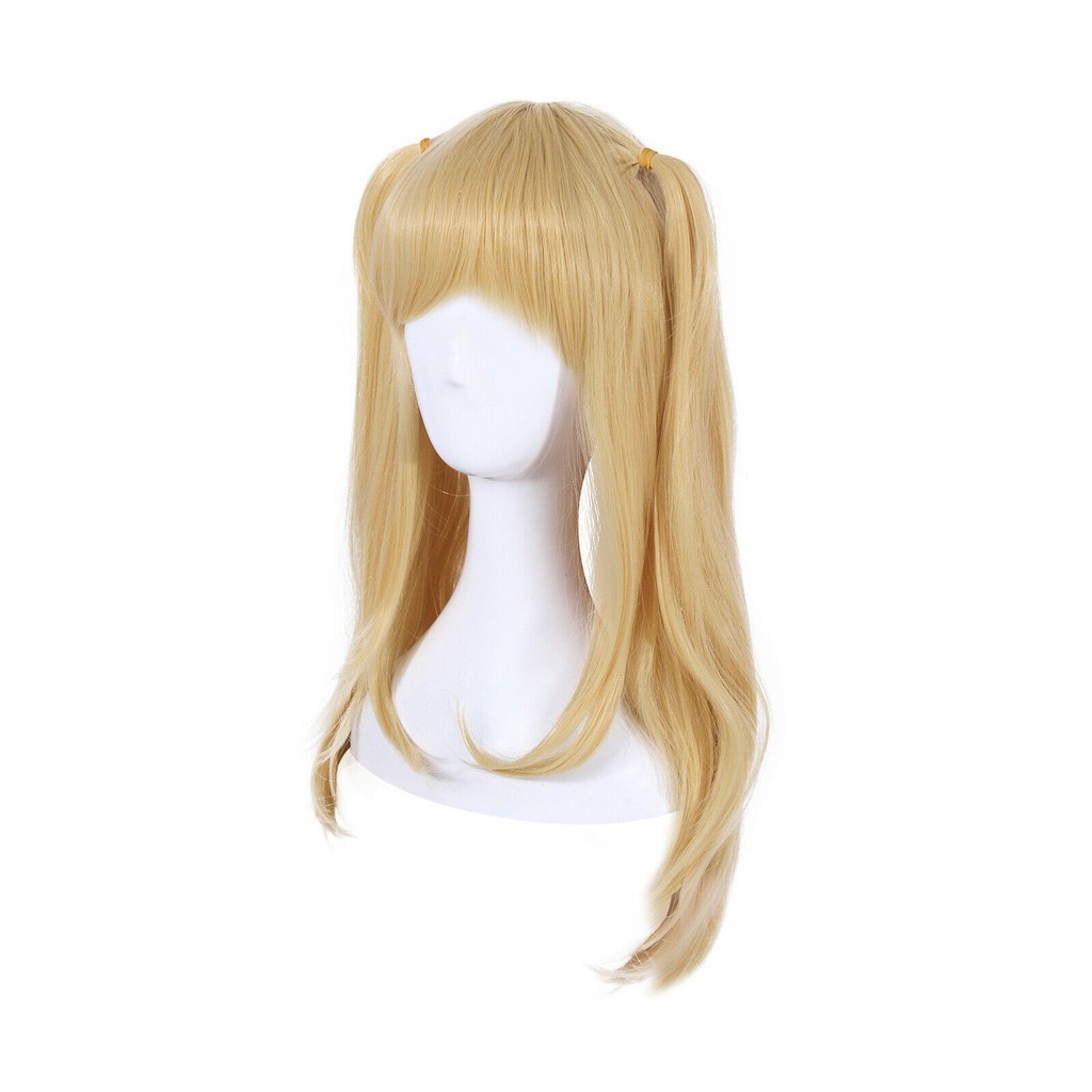 Anime Game Cosplay Wig Misa Amane Elina Vance Blonde Long Straight