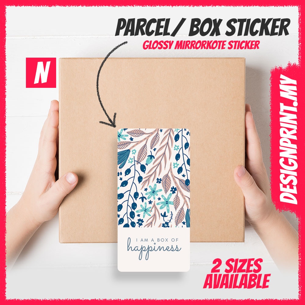 Thank You Sticker for Box Packaging Fragile | Stiker Terima Kasih Pembungkusan Kotak N