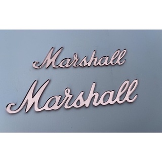 โลโก้ติดลำโพง marshall mirror acylic สี Pinkgold