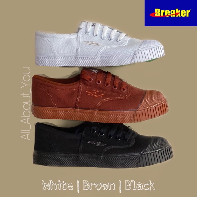 รองเท้าผ้าใบ ยี่ห้อเบรกเกอร์ Breaker รุ่น4x4 ของแท้ 100% รองเท้าพละ รองเท้านักเรียน มีขอบนุ่ม ทนทาน  ใส่สบาย ราคาถูก!!