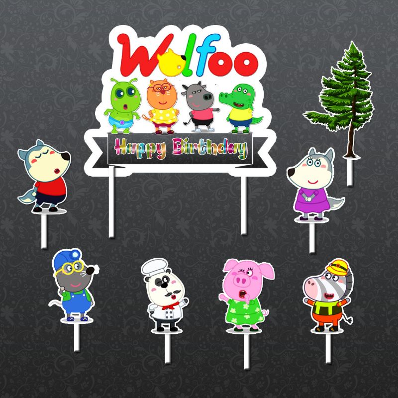 Wolfoo ท็อปเปอร์เค้กสุขสันต์วันเกิด