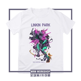 เสื้อยืดแฟชั่น เสื้อยืดวินเทจLinkin Park The Hunting Party เสื้อยืดแขนสั้น Linkin Park Rock ผู้ชายและผู้หญิงหลวมS-5XL