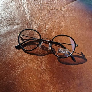 แว่นวินเทจ กรอบแว่นตา แว่นวินเทจ แว่นตา Handmade ชินตา IN CA Cof Black ทรงกลมมน คุณภาพดี กรอบสีดำ รองรับการตัดเลนส์สายตา