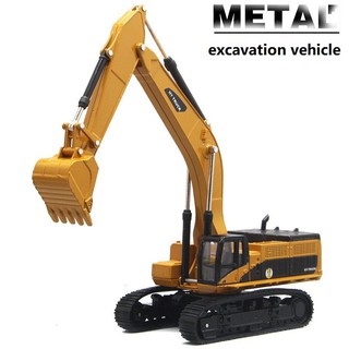 1:50 วิศวกรรมเลียนแบบสูงโลหะเต็มรูปแบบรถขุดรุ่นเด็กรถก่อสร้า…