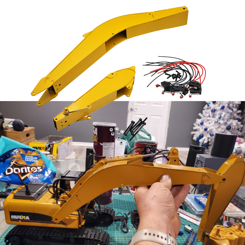 แขนโลหะ ขนาดใหญ่ และขนาดเล็ก สําหรับอัพเกรดรถไต่หินบังคับ HUINA 1550 1592 1560