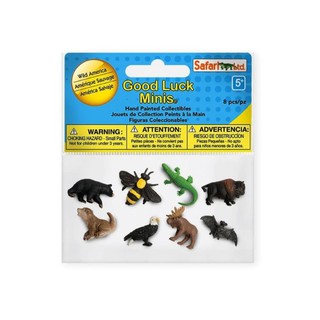 SafariLtd. : SFR349922* โมเดลแบบเเพ็คถุง Good Luck Mini Wild America