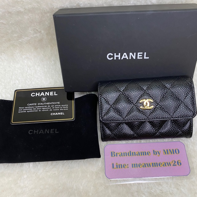 Chanel classic card holder GHW caviar ของแท้ 💯holo20