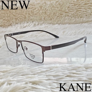 แว่นตา KANE สำหรับตัดเลนส์ กรอบแว่นตา Fashion รุ่น 5608 สีน้ำตาล กรอบเต็ม ขาข้อต่อ Stainless