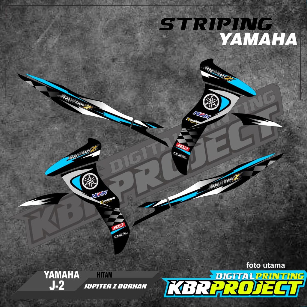 JUPITER Z BURHAN YAMAHA สติ๊กเกอร์แถบมอเตอร์ไซค์ variation Racing J-2 สติ๊กเกอร์ TRANSPARENT