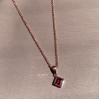 จี้พลอยแท้ รุ่น Square พร้อมสร้อย
