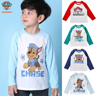 เสื้อยืดแขนยาว พิมพ์ลาย paw patrol สำหรับเด็กผู้ชาย