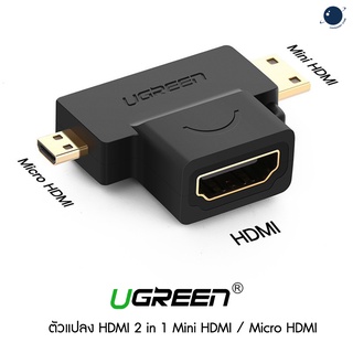 Ugreen ตัวแปลง HDMI 2 in 1 Mini HDMI / Micro HDMI ศูนย์ไทย