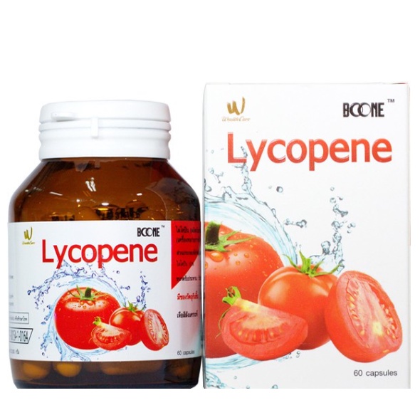 Boone Lycopene 60capsules บูน ไลโคปีน 60แคปซูล มะเขือเทศสกัดเข้มข้น เทียบเท่าการกินมะเขือเทศสด 5000m