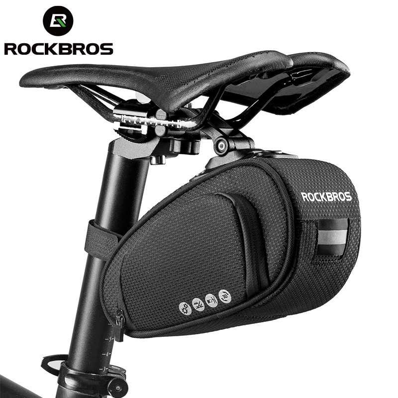 ROCKBROS กระเป๋าสะท้อนแสงกันน้ําสะท้อนแสงกันน้ําสําหรับอานจักรยานเสือภูเขา