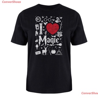 เสื้อยืดกีฬา เสื้อยืดผ้าฝ้ายพิมพ์ลาย I Love Magic Harry Potter แฟชั่นผู้ชาย Short sleeve T-shirts