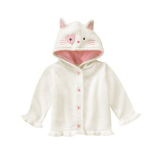 พร้อมส่ง Gymboree Kitty Hood Cardigan ไซส์ 18-24m(สินค้านำเข้าจาก USA)