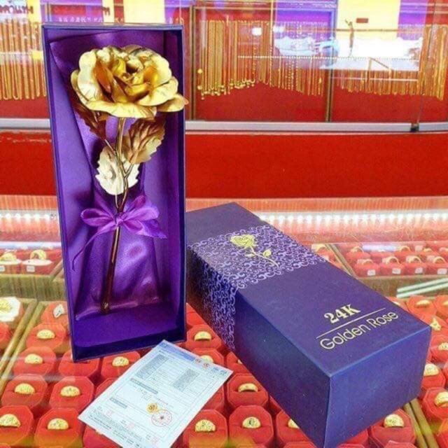 กุหลาบทอง24k พร้อมส่ง