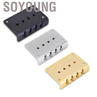 Soyoung Durable 4-string Fixed Bridge Replacement Parts for Cigarbox Electric Guitars Bass Ukulele