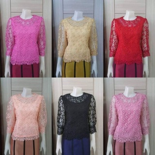 เสื้อลูกไม้ทอลาย S รอบอก 34"-46"