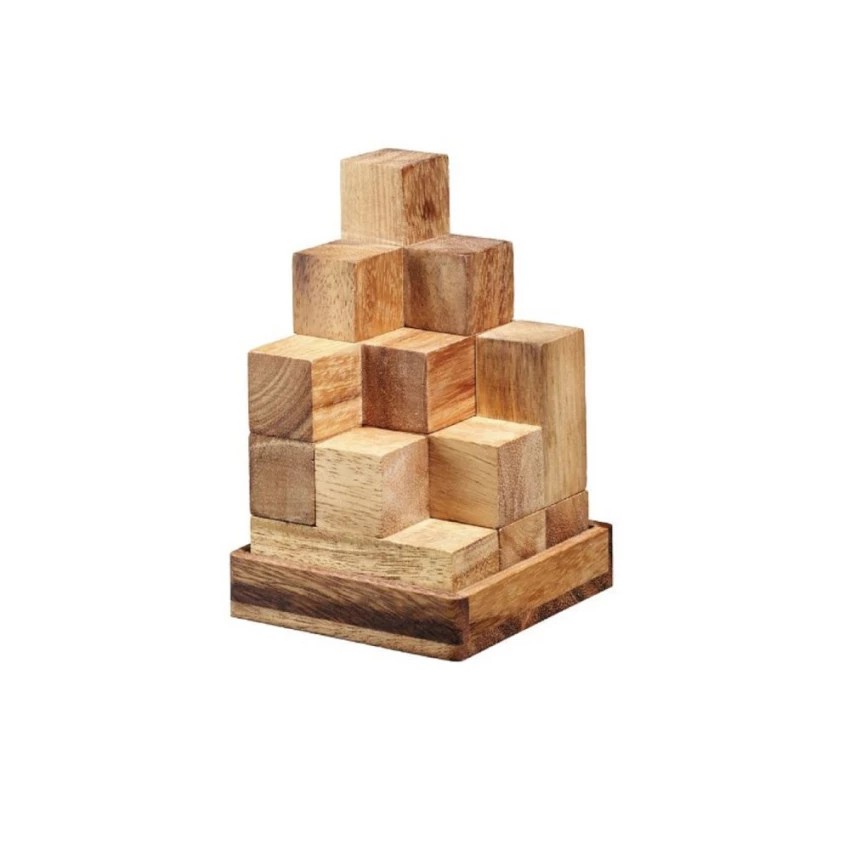 Wood Toy ของเล่นไม้ ตัวต่อ เต๋า 7 ชิ้น   #127