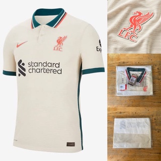 [ของแท้] เสื้อ  Nike Liverpool Away 2021/22 player เกรดนักเตะ  สีครีม ป้ายต่างประเทศ ของใหม่ป้ายห้อยในถุงเดิมๆ